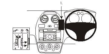 Brodit ProClip 653731 voor Ford Fiesta 2006-2008 - productfoto zwarte ABS montagebasis