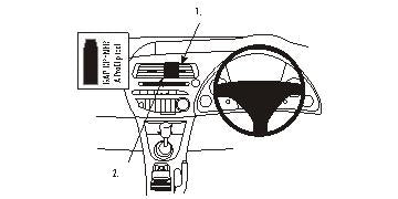Brodit ProClip 653732 voor Honda Civic 2006-2011 - productfoto zwarte ABS montagebasis