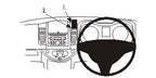 Brodit ProClip 653735 voor Nissan Note 2006-2012 - productfoto zwarte ABS montagebasis