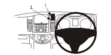 Brodit ProClip 653735 voor Nissan Note 2006-2012 - productfoto zwarte ABS montagebasis