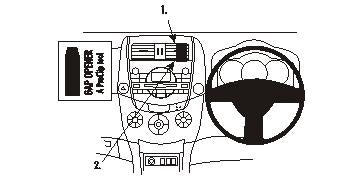 Brodit ProClip 653753 voor Toyota RAV 4 2006-2012 - productfoto zwarte ABS montagebasis