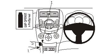 Brodit ProClip 653754 voor Toyota RAV 4 2006-2012 - productfoto zwarte ABS montagebasis