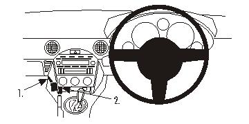 Brodit ProClip 653755 voor Mazda MX-5 2006-2008 en Mazda Miata 2006-2008 - productfoto zwarte ABS montagebasis