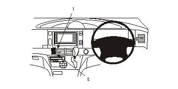 Brodit ProClip 653771 voor Toyota Tarago 2006-2016 - productfoto zwarte ABS montagebasis