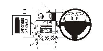 Brodit ProClip 653797 voor Ford Fusion 2006-2012 - productfoto zwarte ABS montagebasis