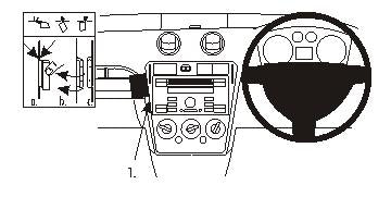 Brodit ProClip 653798 voor Ford Fusion 2006-2012 - productfoto zwarte ABS montagebasis