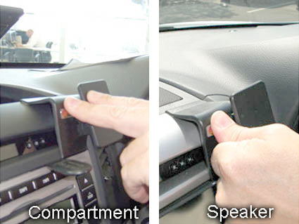 Brodit ProClip 653804 voor Hyundai Santa Fe 2006-2012 - detail van dashboardmontage