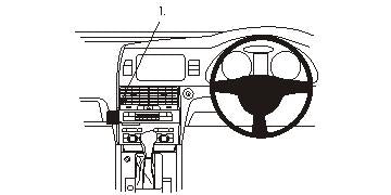 Brodit ProClip 653813 voor Audi Q7 2006-2015 - productfoto zwarte ABS montagebasis