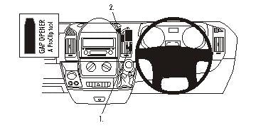 Brodit ProClip 653876 voor Citroen Relay 2007-2024, Citroen Jumper 2007-2014 e.a. - productfoto zwarte ABS montagebasis
