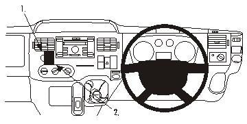 Brodit ProClip 653905 voor Ford Transit Tourneo 2007-2013 en Ford Transit 2007-2013 - productfoto zwarte ABS montagebasis