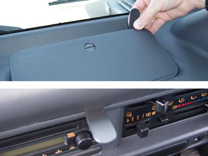 Brodit ProClip 653933 voor Chevrolet W-series 1999-2007 en Isuzu N-series 1999-2007 - montagepositie op dashboard