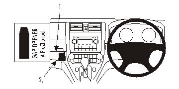 Brodit ProClip 653941 voor Honda CR-V 2007 - productfoto zwarte ABS montagebasis