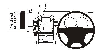 Brodit ProClip 653954 voor Chevrolet Captiva 2007-2011 en Holden Captiva 2007-2011 - productfoto zwarte ABS montagebasis
