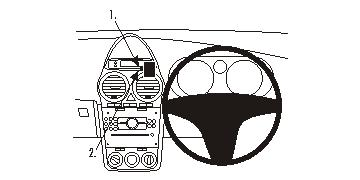 Brodit ProClip 653955 voor Holden Corsa 2007-2011, Opel Corsa 2007-2014 en Vauxhall Corsa 2007-2014 - productfoto zwarte ABS montagebasis