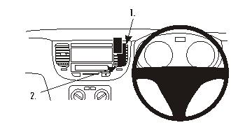 Brodit ProClip 653963 voor Kia Rio 2006-2011 - productfoto zwarte ABS montagebasis