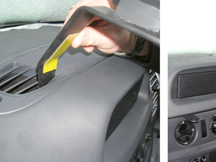Brodit ProClip 653980 voor Mercedes Benz Sprinter 2000-2006 - montagepositie op dashboard