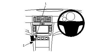 Brodit ProClip 654003 voor Holden Statesman 2007-2010 en Holden Caprice 2007-2010 - productfoto zwarte ABS montagebasis