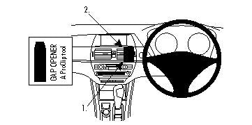 Brodit ProClip 654007 voor BMW X6 2009-2014 en BMW X5 2007-2013 - productfoto zwarte ABS montagebasis
