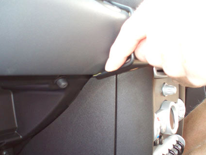 Brodit ProClip 654046 voor Mini Roadster 2011-2016, Mini One 2007-2015 e.a. - detail van dashboardmontage
