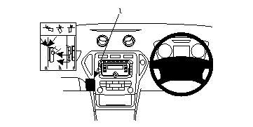 Brodit ProClip 654056 voor Ford Mondeo 2008-2014 - productfoto zwarte ABS montagebasis