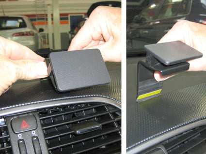 Brodit ProClip 654074 voor Fiat Bravo 2008-2014 - montagepositie op dashboard