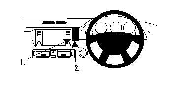 Brodit ProClip 654085 voor Land Rover Range Rover 2002-2012 - productfoto zwarte ABS montagebasis