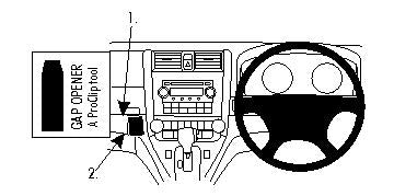 Brodit ProClip 654144 voor Honda CR-V 2008-2011 - productfoto zwarte ABS montagebasis