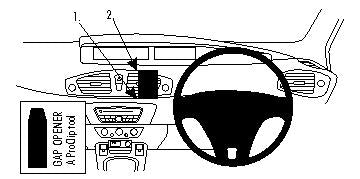 Brodit ProClip 654390 voor Renault Scénic 2010-2016 - productfoto zwarte ABS montagebasis