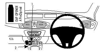 Brodit ProClip 654391 voor Renault Scénic 2010-2016 - productfoto zwarte ABS montagebasis
