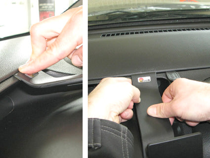 Brodit ProClip 654463 voor Nissan NV200 2010-2014 en Nissan Evalia 2010-2014 - detail van dashboardmontage