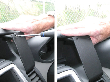 Brodit ProClip 654517 voor Nissan Primastar 2011-2014, Opel Vivaro 2011-2014 e.a. - detail van dashboardmontage