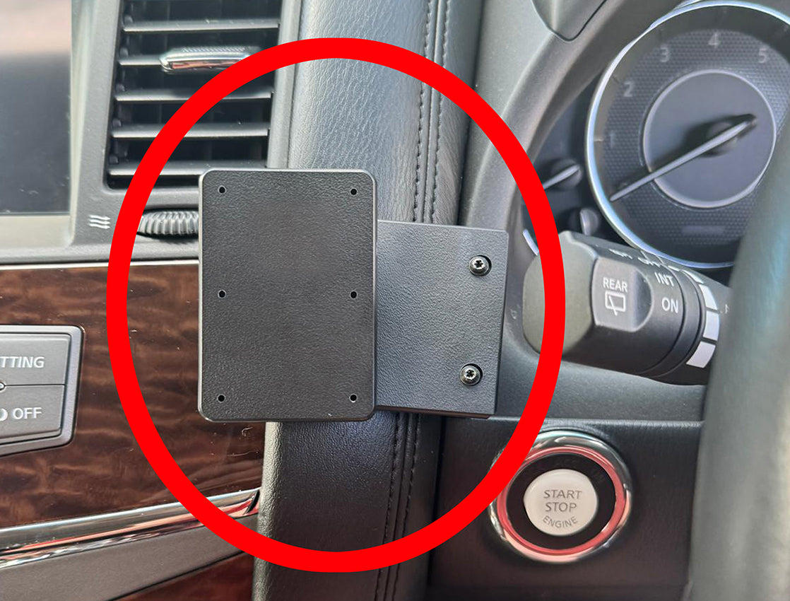 Brodit ProClip 654535 voor Nissan Patrol 2011-2019 - productfoto zwarte ABS montagebasis