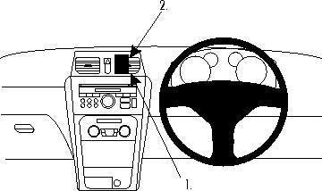 Brodit ProClip 654569 voor Suzuki SX4 2011-2015 - productfoto zwarte ABS montagebasis