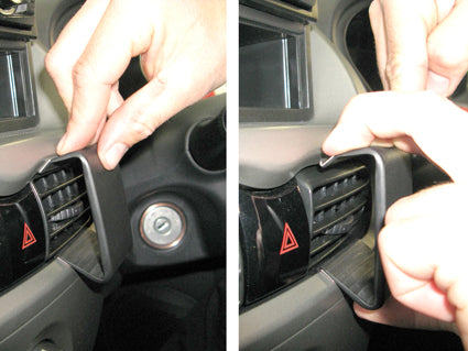 Brodit ProClip 654628 voor Citroen C-Zero 2010-2017, Mitsubishi i-MiEV 2010-2017 en Peugeot iOn 2010-2017 - detail van dashboardmontage