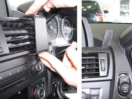 Brodit ProClip 654721 voor BMW 2-series F22, F23 2013-2017 en BMW 1-series F20, F21 2012-2017 - montagepositie op dashboard