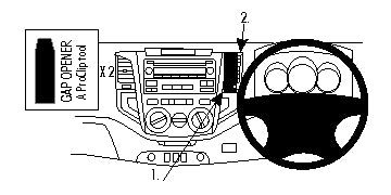Brodit ProClip 654742 voor Toyota HiLux 2012-2016 en Toyota HiLux 2012-2015 - productfoto zwarte ABS montagebasis