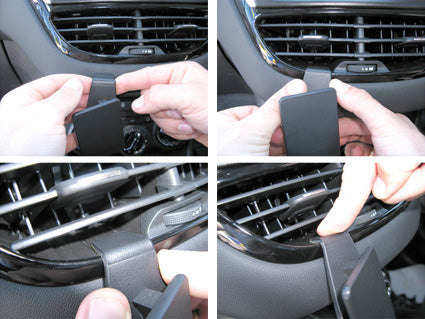 Brodit ProClip 654764 voor Peugeot 208 2012-2019 en Peugeot 2008 2014-2019 - detail van dashboardmontage
