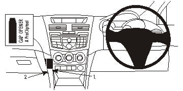 Brodit ProClip 654865 voor Mazda BT 50 2013-2015 - productfoto zwarte ABS montagebasis