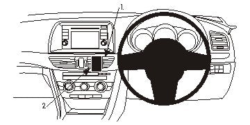 Brodit ProClip 654876 voor Mazda 6 2013-2014 - productfoto zwarte ABS montagebasis