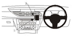 Brodit ProClip 654892 voor Audi S6 2011-2018 en Audi A6 2011-2018 - productfoto zwarte ABS montagebasis