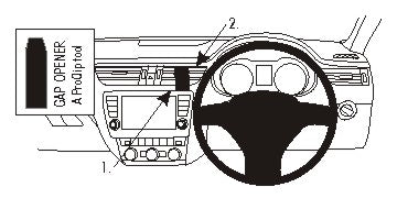 Brodit ProClip 654901 voor Seat Toledo 2013-2018 en Skoda Rapid 2013-2015 - productfoto zwarte ABS montagebasis