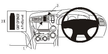 Brodit ProClip 654906 voor Citroen DS5 2012-2018 - productfoto zwarte ABS montagebasis