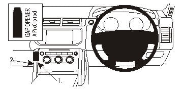 Brodit ProClip 654911 voor Land Rover Range Rover 2013-2021 - productfoto zwarte ABS montagebasis