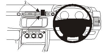 Brodit ProClip 654936 voor Land Rover Range Rover Sport 2014-2022 - productfoto zwarte ABS montagebasis