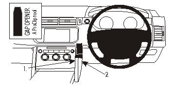 Brodit ProClip 654937 voor Land Rover Range Rover Sport 2014-2022 - productfoto zwarte ABS montagebasis