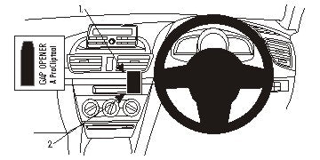 Brodit ProClip 654966 voor Mazda 3 2014-2018 - productfoto zwarte ABS montagebasis