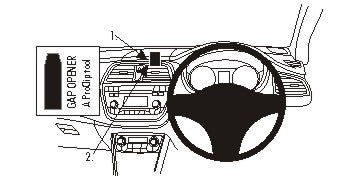 Brodit ProClip 654982 voor Suzuki SX4 S-Cross 2014-2021 - productfoto zwarte ABS montagebasis