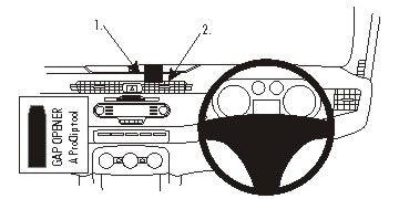 Brodit ProClip 654984 voor Alfa Romeo Giulietta 2010-2021 - productfoto zwarte ABS montagebasis