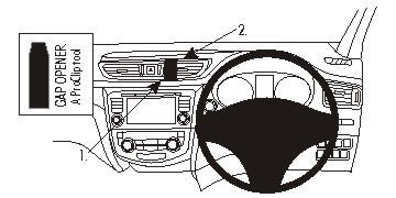 Brodit ProClip 654993 voor Nissan X-Trail 2014-2021 en Nissan Qashqai 2014-2021 - productfoto zwarte ABS montagebasis