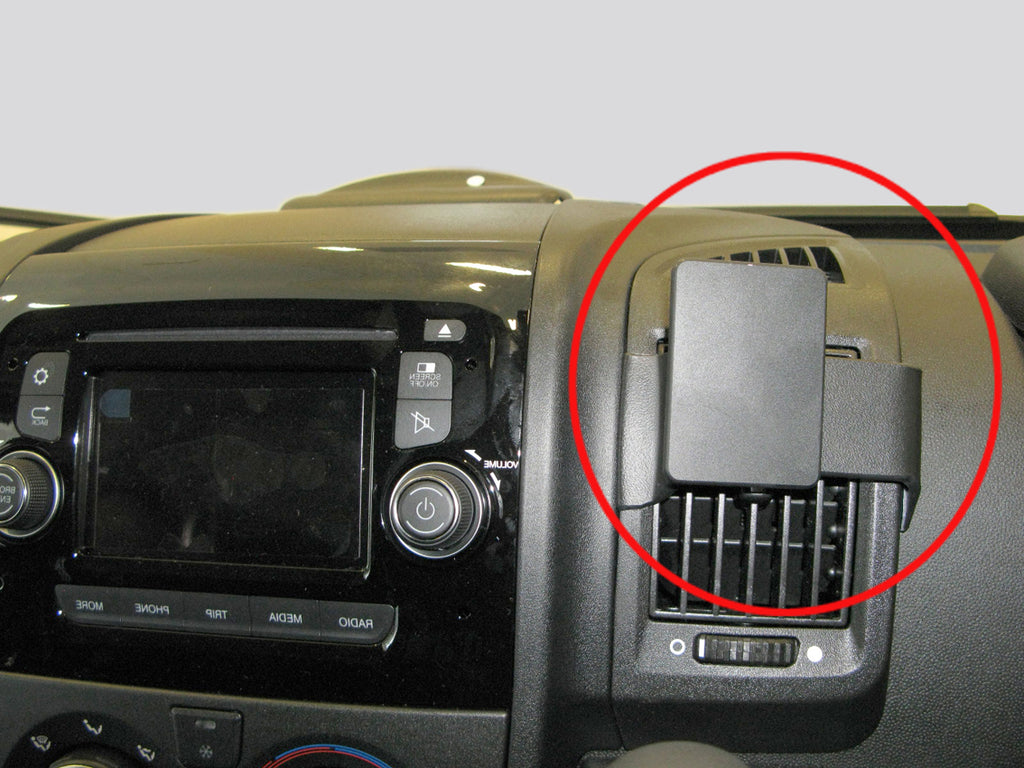 Brodit ProClip 655085 voor Citroen Jumper 2015-2024, Fiat Ducato 2015-2021 e.a. - productfoto zwarte ABS montagebasis